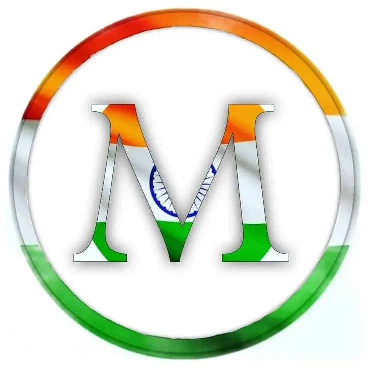 m alphabet indian flag