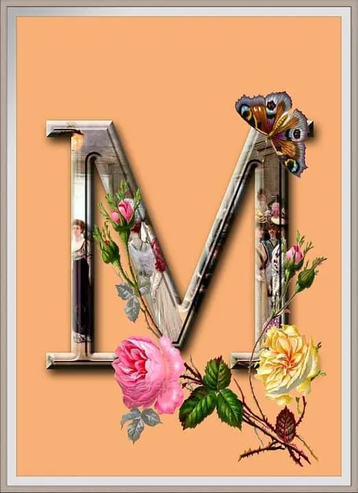 stylish m letter