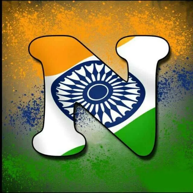 n letter indian flag images