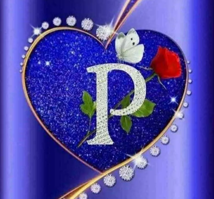 p letter images in heart