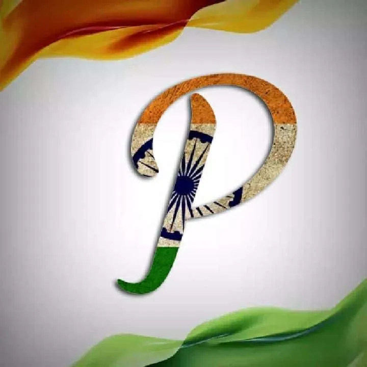 p letter indian flag