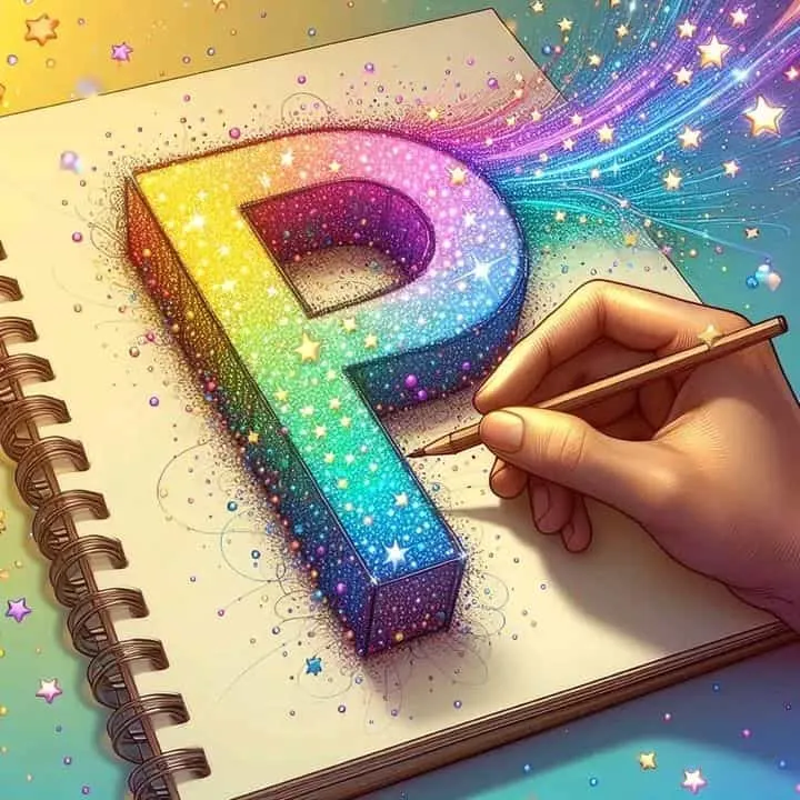 stylish p letter images