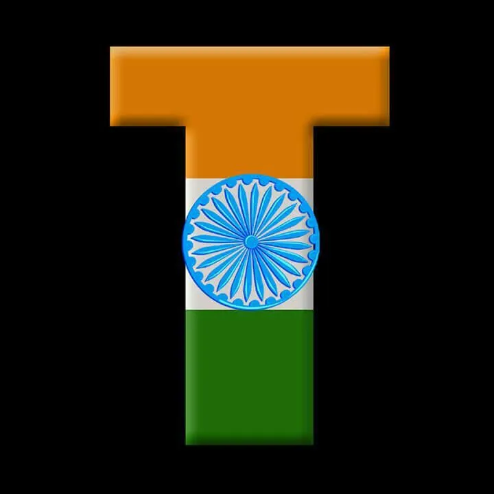 indian flag alphabet t