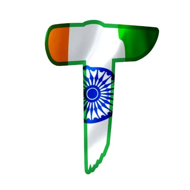 indian flag alphabet t