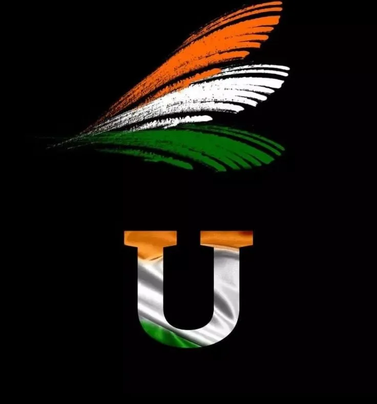 u letter tiranga images