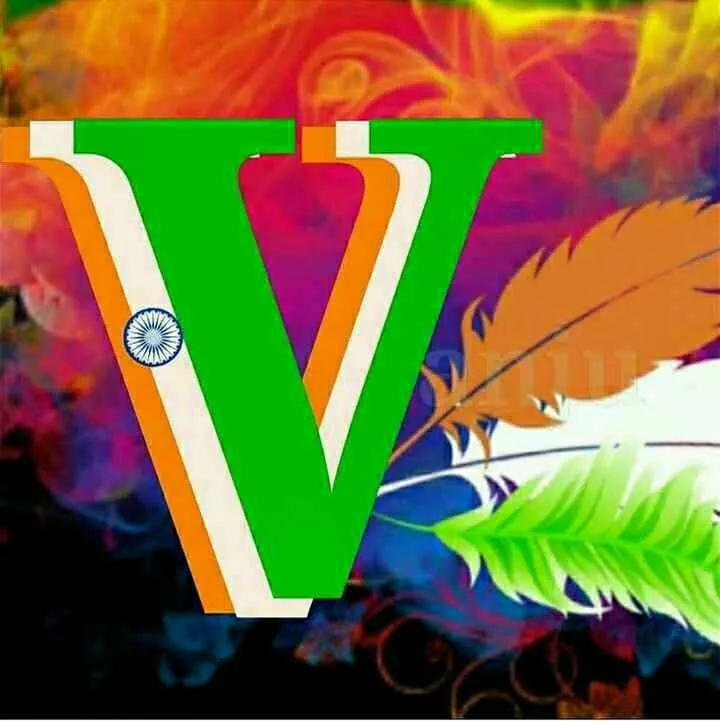 indian flag letter v