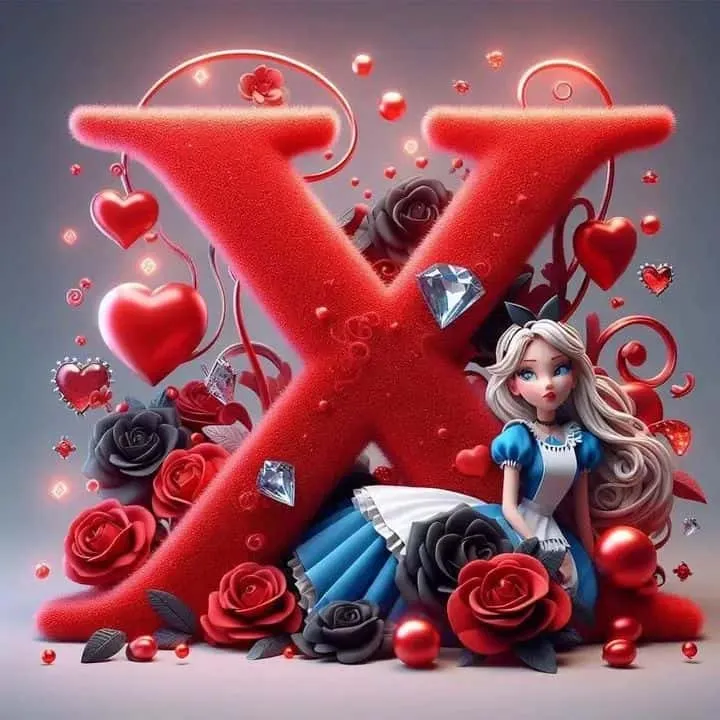 stylish x letter dp