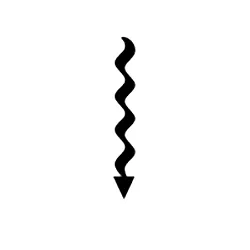 arpeggiato down music symbol image