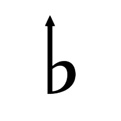 flat up music symbol image