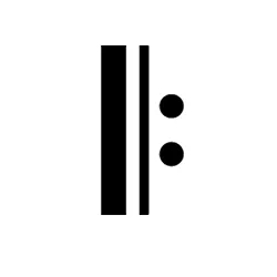 left repeat music sign image