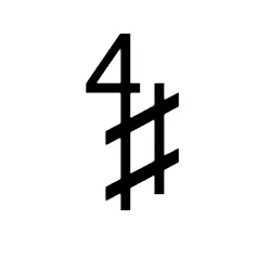 quarter tone sharp music symbol image