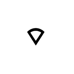 triangle round notehead down white image